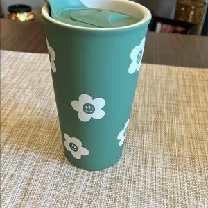 Floral Green Travel Mug